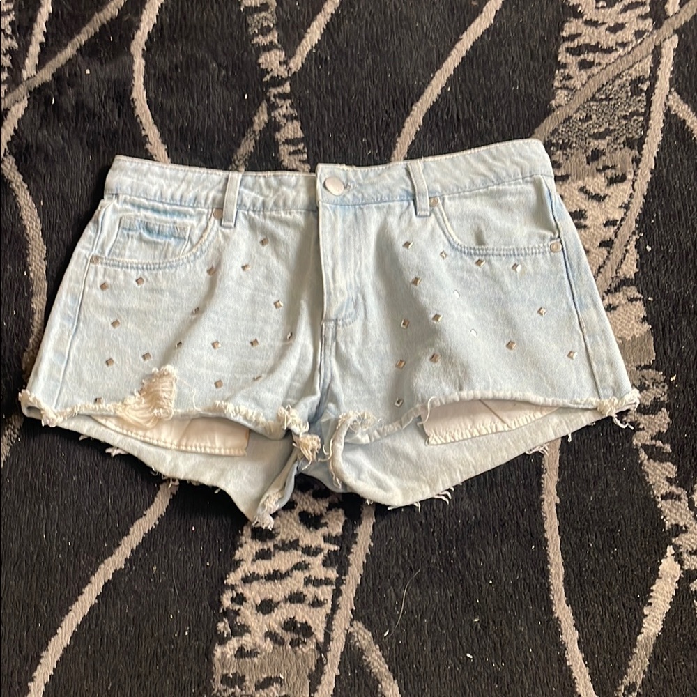Cotton On Blue Jean Shorts Distressed Style